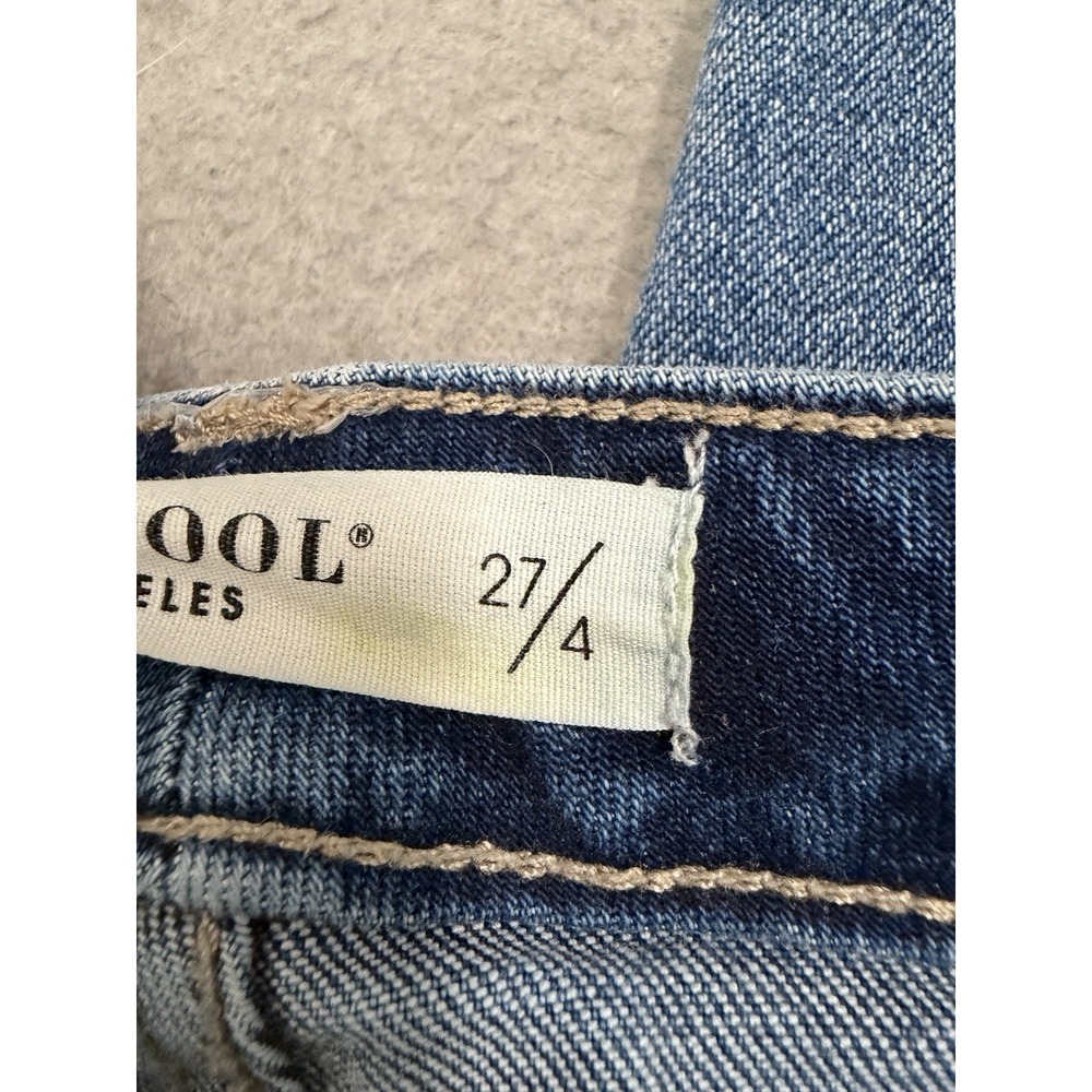 Liverpool Kennedy Straight Womens 4/27 Eco Blue Denim Cropped Frayed Hem Chic - Picture 13 of 14